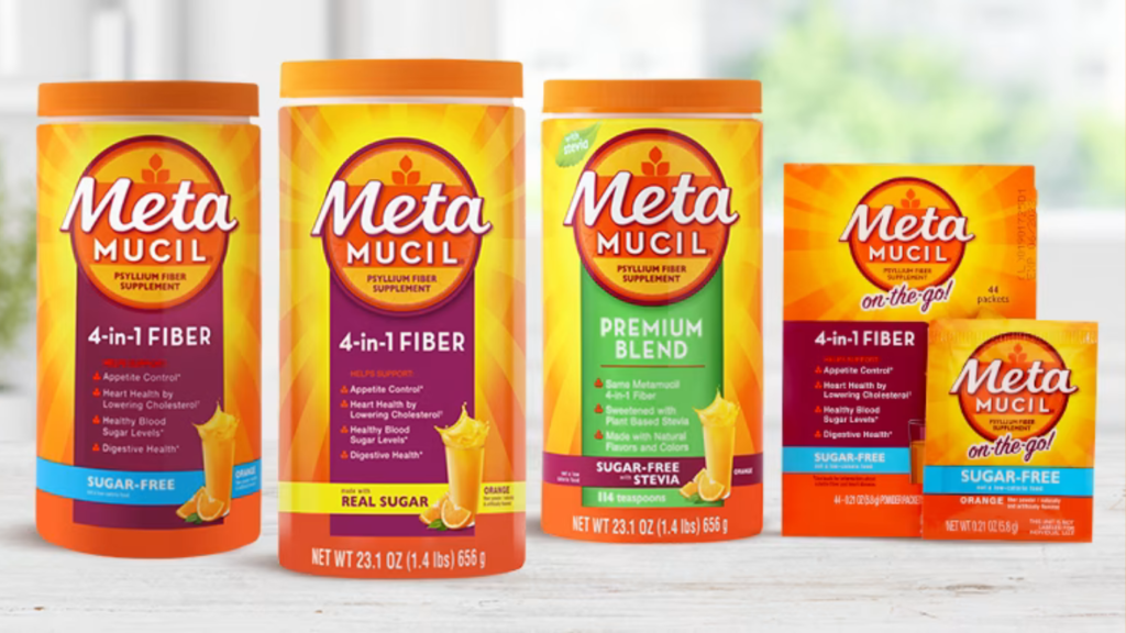 A range of Products of Metamucil Fiber Powder