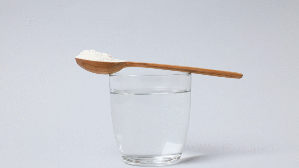 a spoon with water