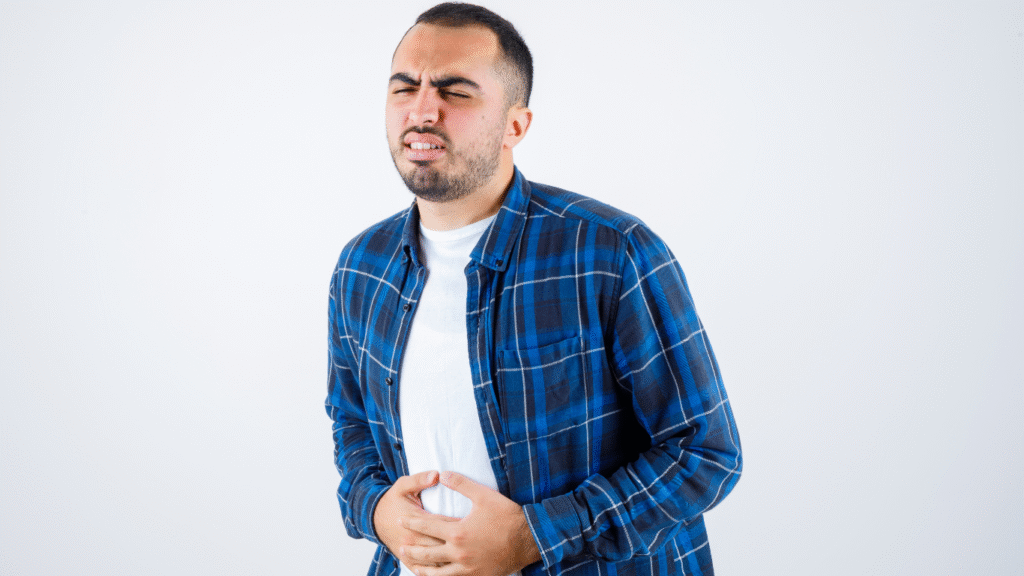 A man suffering from constipation
